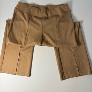 Toboggan Aspen Scuba Camel‎ Wide Leg Trouser Front Seam XL